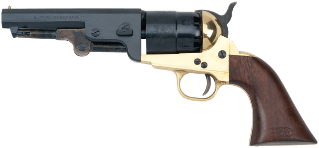 Pietta PF51BR44512 1851 Sheriff 44 Cal 5.50" 6rd Shot Brass Frame, Blued Cylinder, Blued Octagon Barrel, Walnut Grip