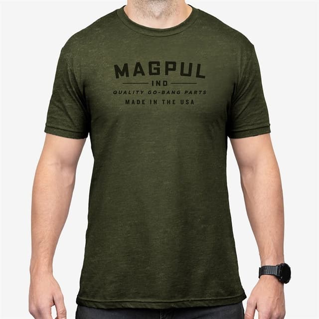 GO BANG PARTS CVC T-SHIRT LG OLIVE DRAB HEATHER