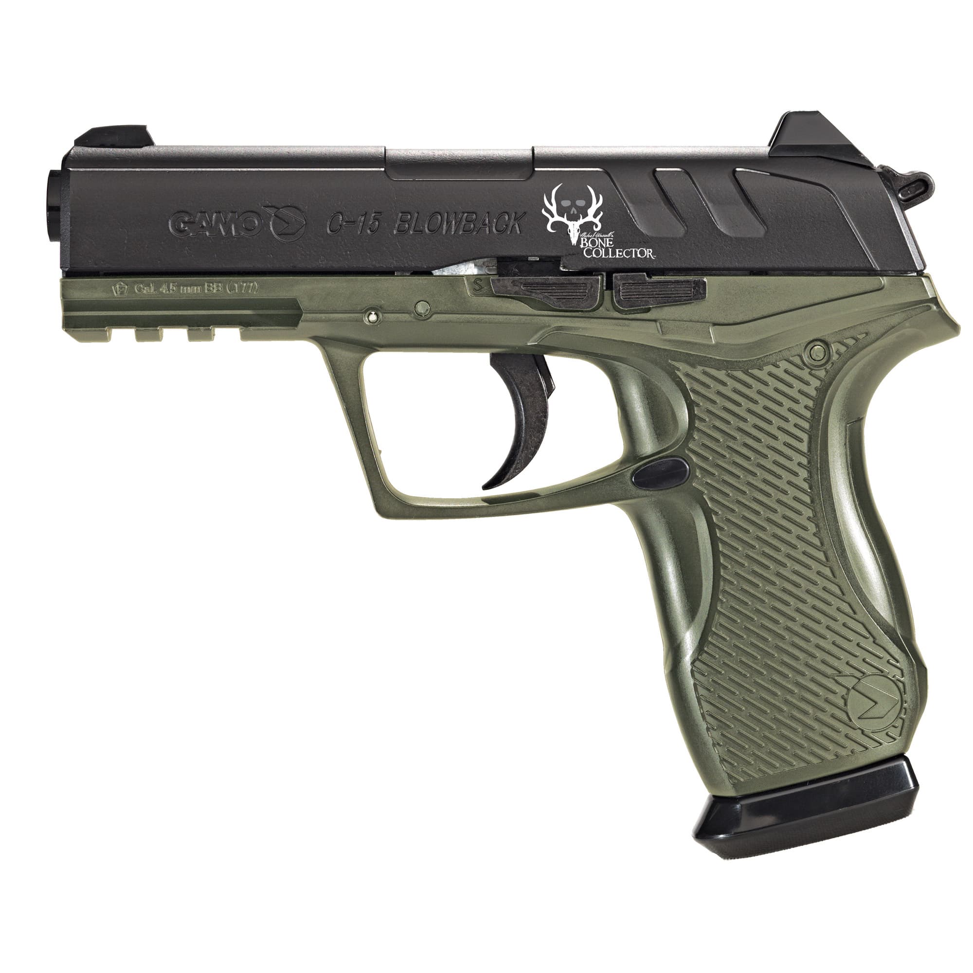 Gamo 611139354 C-15 Bone Collector Tactical CO2 177 16+1 OD Green Polymer Grips