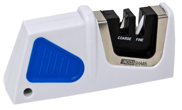 AccuSharp 080C Pull-Through Sharpener Fine Diamond Tungsten Carbine Sharpener Plastic Handle Blue/White