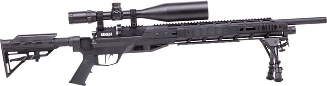 Benjamin BTAP22SX Tactical Armada  PCP 22 Pellet 10+1 Shot Black Black Receiver Black M4 Telescopic Stock Scope 4-16x50mm AO