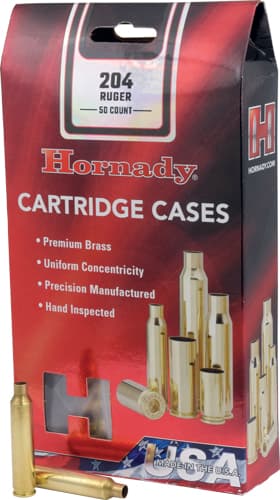 Hornady Rifle Cartridge Cases 204 Ruger Unprimed 50 pk.