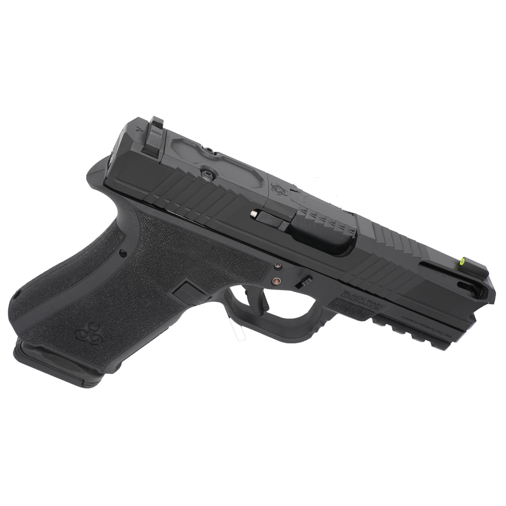 Black Rain Ordnance FLP9MMBLK   Compact Frame 9mm 15+1 4" Stainless Steel Slide