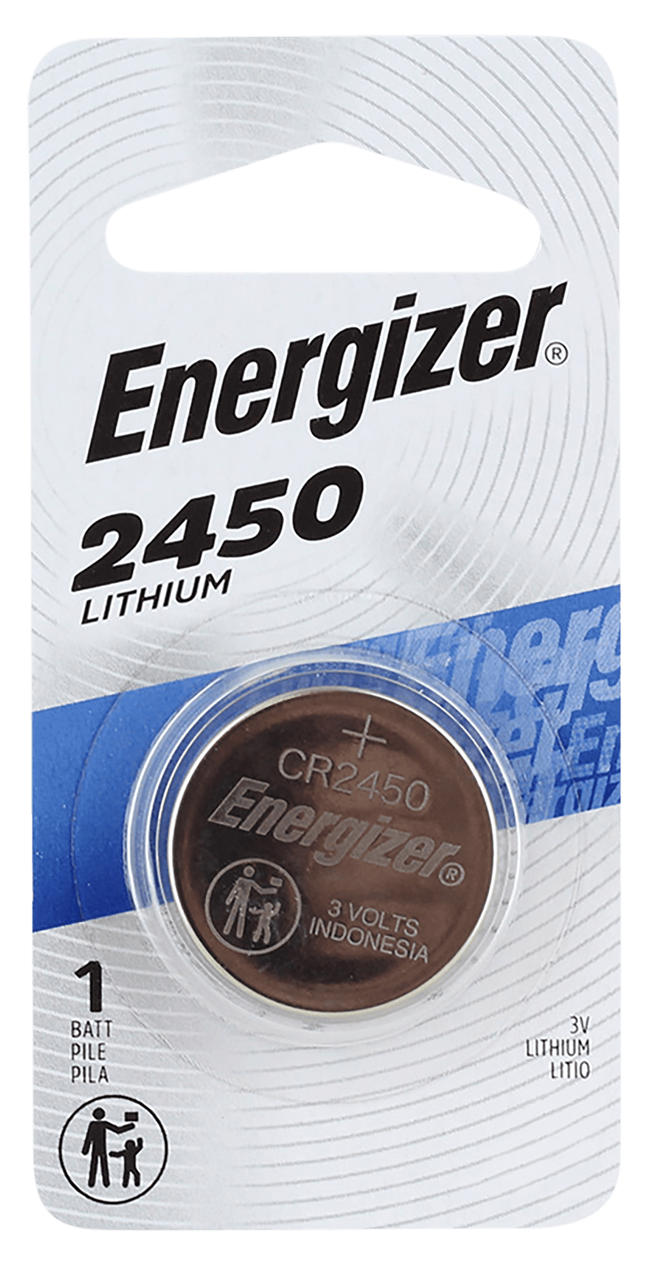 Energizer ECR2450 2450 Battery Silver Lithium Coin 3.0 Volts, 620 mAH Qty (72) Single Pack
