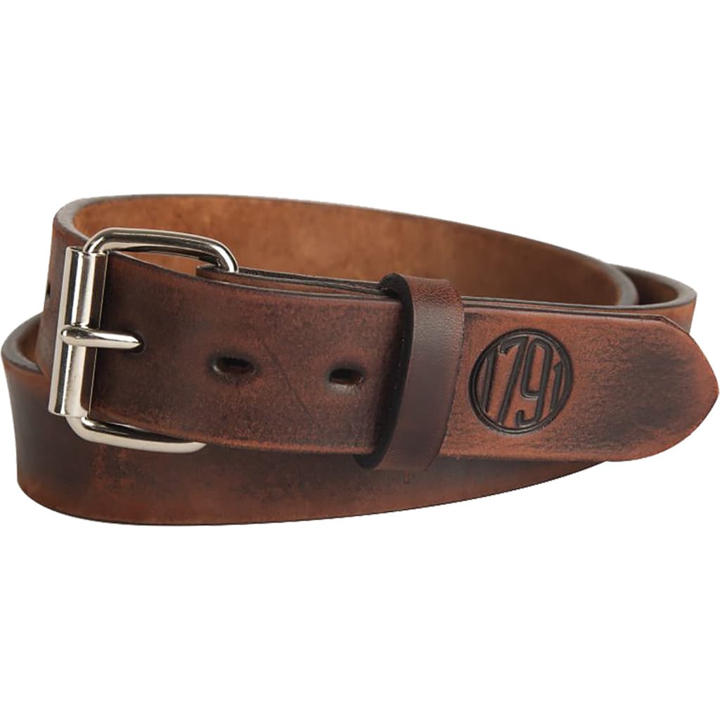1791 Gunleather BLT013236VTGA 01 Gun Belt Vintage Leather 32/36 1.50" Wide Buckle Closure