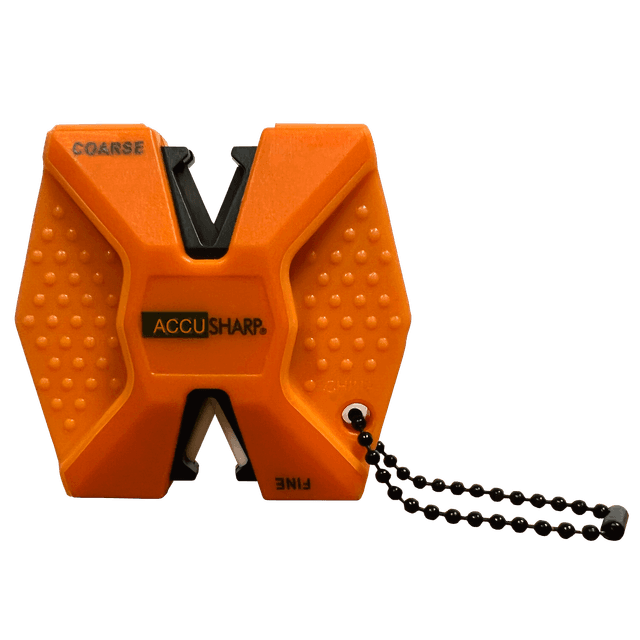 AccuSharp 344C 2-Step Knife Sharpener Hand Held Diamond Tungsten Carbide Sharpener Coarse/Fine Blaze Orange