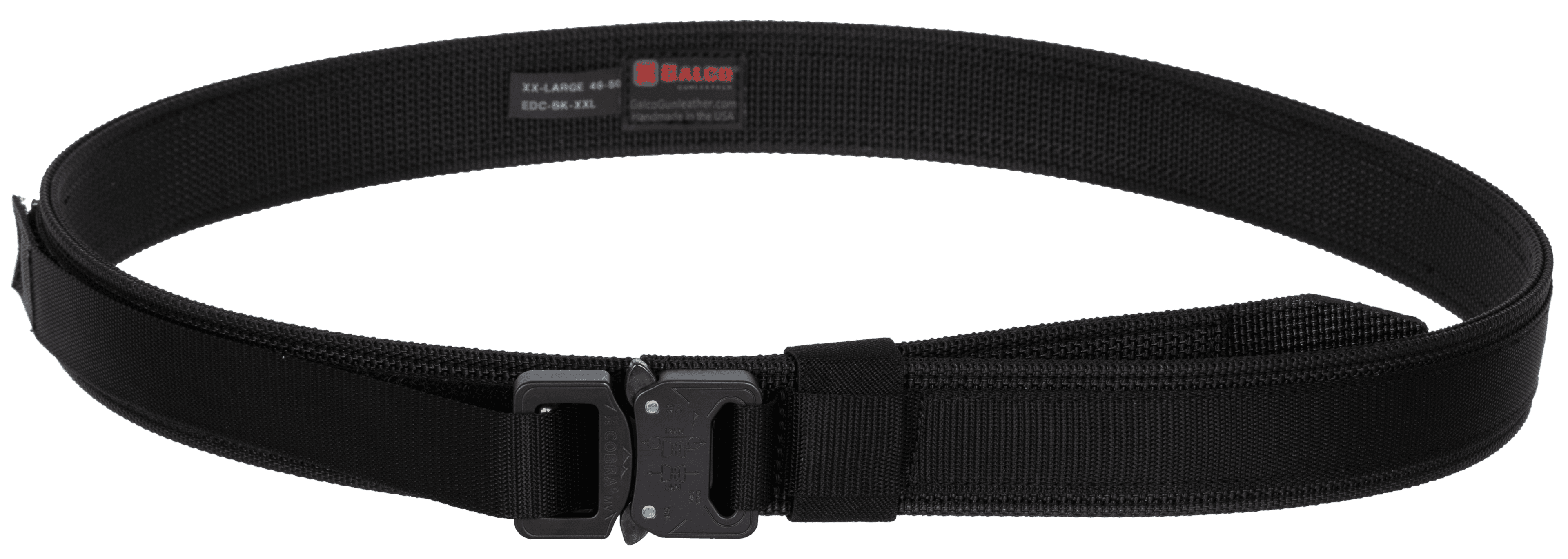 Galco EDCBKXXL Everyday Carry  Black Nylon 46"-50" 1.50" Wide Buckle Closure