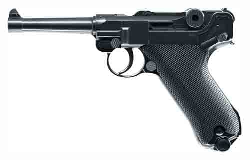 Umarex USA 2251800 Legends P.08 CO2 177 BB 21+1 4.60" Black Polymer Grips
