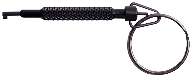 Uzi Accessories UZIKEYROTATI Handcuff Key Rotating Black Metal 0.90 oz