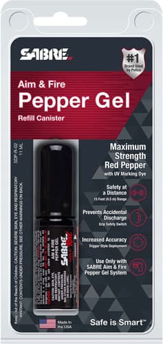 Sabre Aim and Fire Pistol Grip Pepper Gel Refills