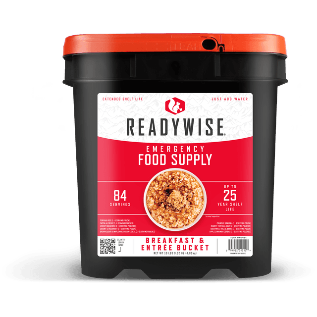 ReadyWise RW01184 Meals Ready to Eat Freeze Dried Entrees 84 Servings Per Bucket