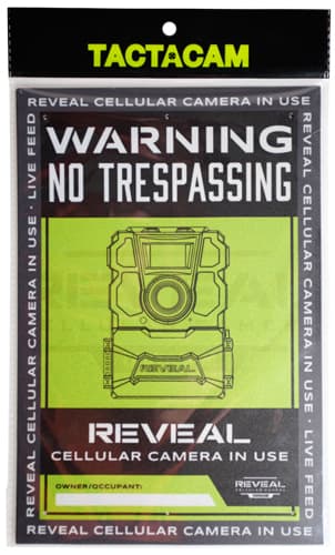 Tactacam/reveal S3 No Trespassing  Sign Durable Plastic