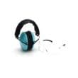 Pyramex VGCOMBO410 Low-Profile Combo Kit Scratch Resistant Clear Lens & Frame with Rubber Temple Tips Powder Blue Low-Profile Earmuffs