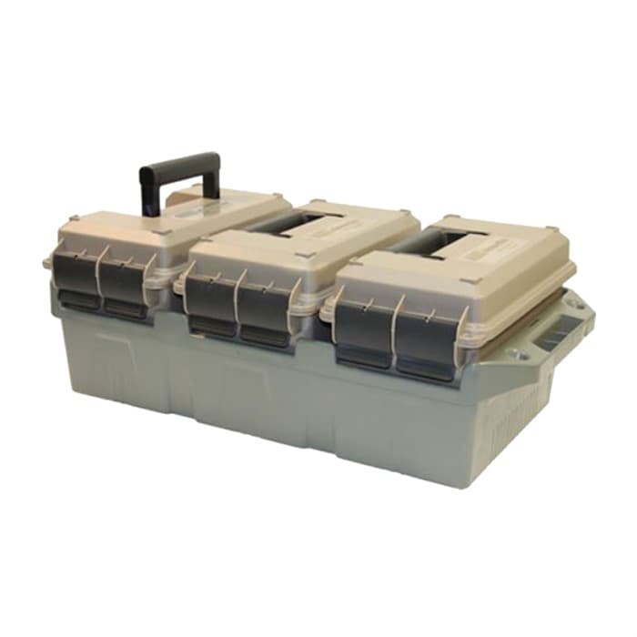 MTM Case-Gard AC3C 3-Can Ammo Crate 50Cal Dark Earth/Army Green Polypropylene