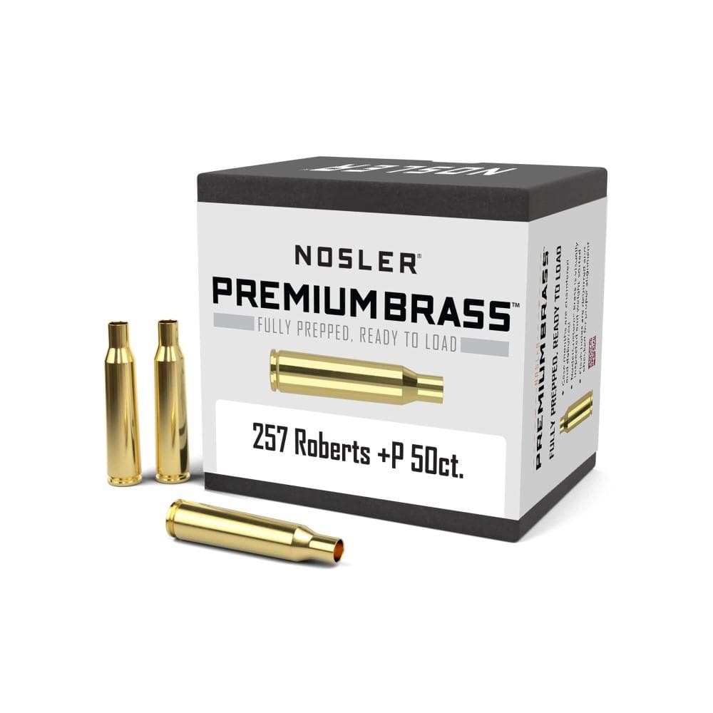 Nosler Unprimed Brass Rifle Cartridge Cases 50 Per Box .257 Roberts (+P)