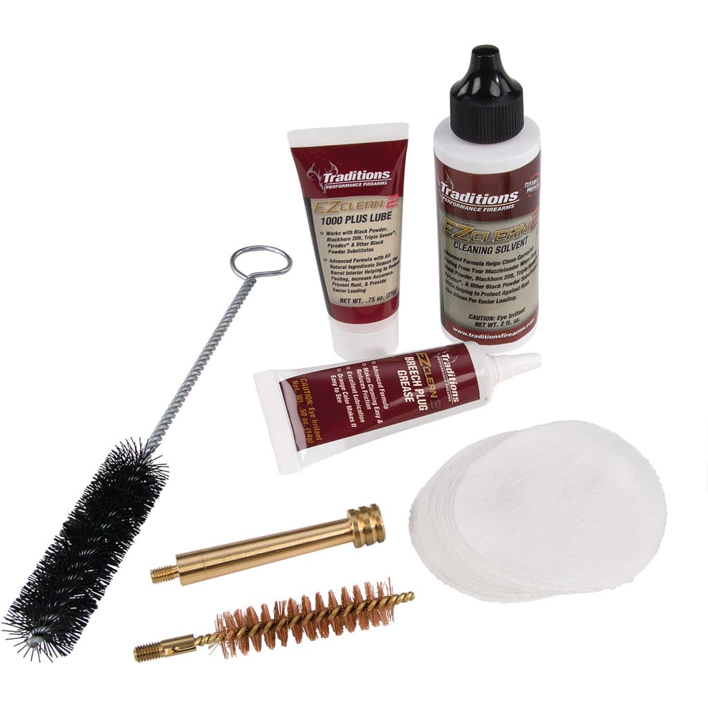 Traditions A3960 EZ Clean 2 Muzzleloader Cleaning Kit 50 Cal 7 Pieces