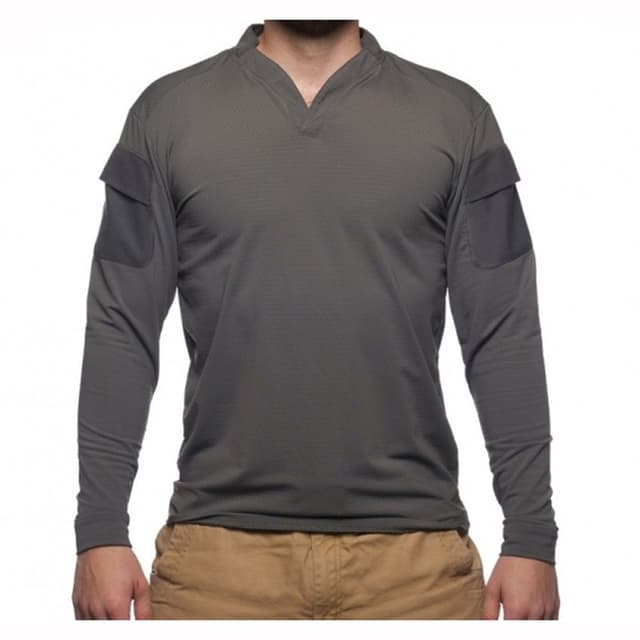 BOSS RUGBY SHIRT LONG SLEEVE WOLF GREY MED