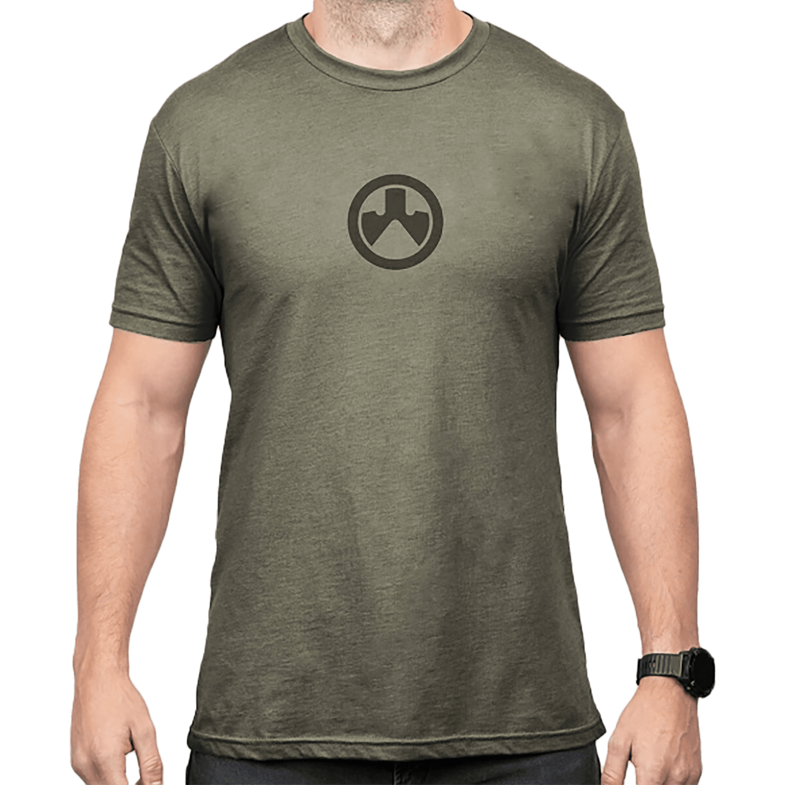 ICON LOGO CVC T-SHIRT SMALL OD HEATHER