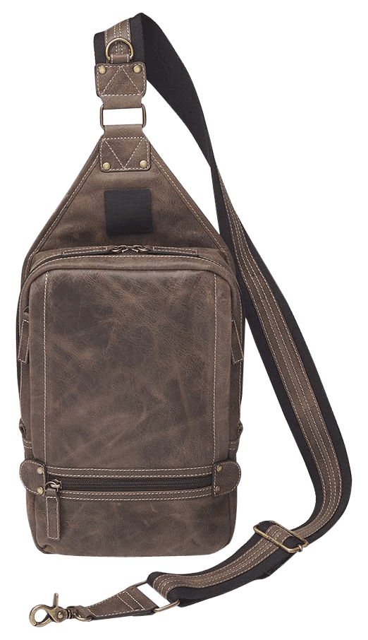 Gun Tote'n Mamas/Kingport GTMCZY108 Sling Backpack  Brown Leather Includes Standard Holster