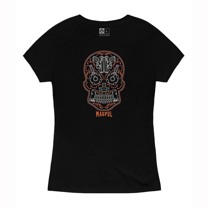 WOMEN'S SUGAR SKULL BLEND T-SHIRT XL BLK