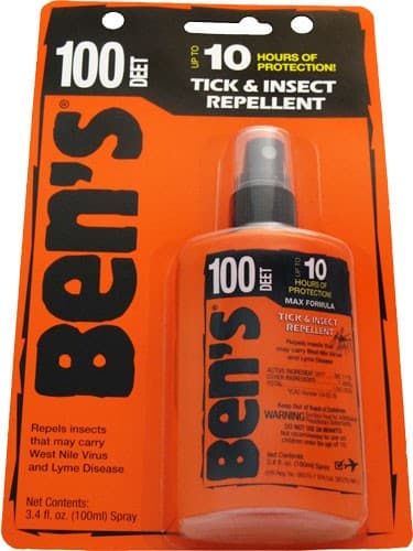 Ben's 00067080 100  Odorless Scent 3.40 oz Spray Repels Ticks & Biting Insects Effective Up to 10 hrs