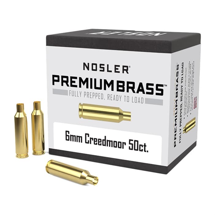 Nosler Custom Brass 6mm Creedmoor 50 Per Box