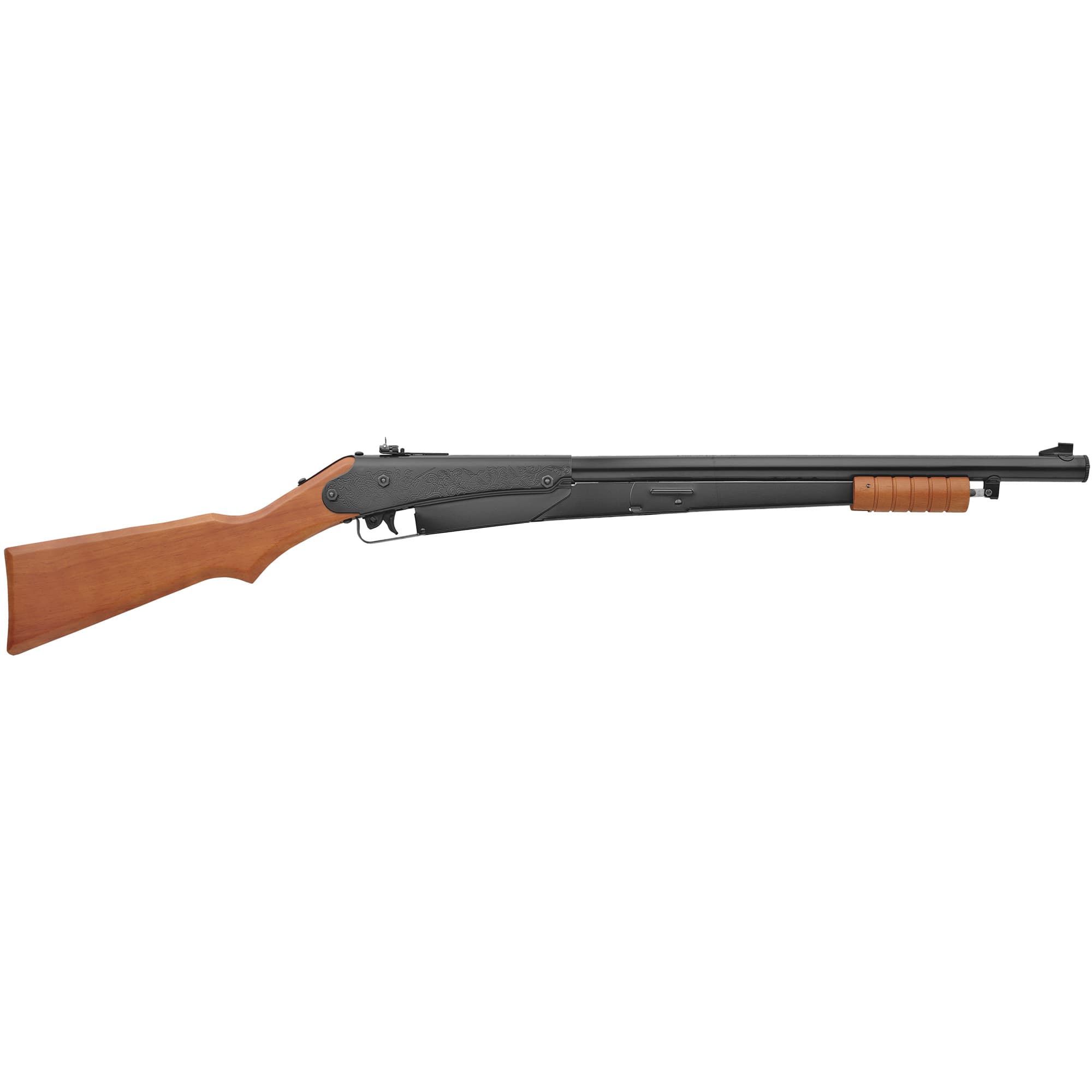 Daisy 25 Model 25 Youth Spring Piston 177 50 Shot Black Smooth Bore Barrel, Black Receiver, Hardwood Stock, Crossbolt Trigger Block Safety