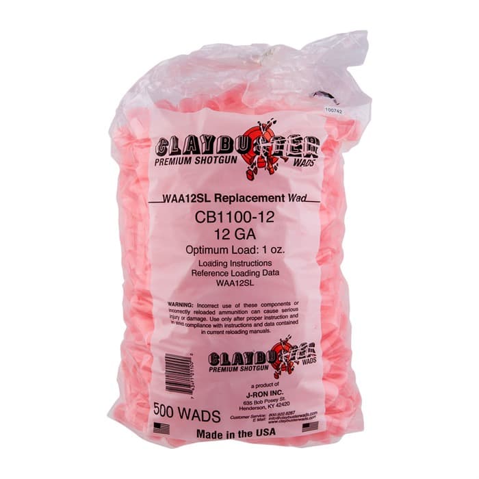 Claybuster Shotshell Wads - 12 ga 1 oz Red