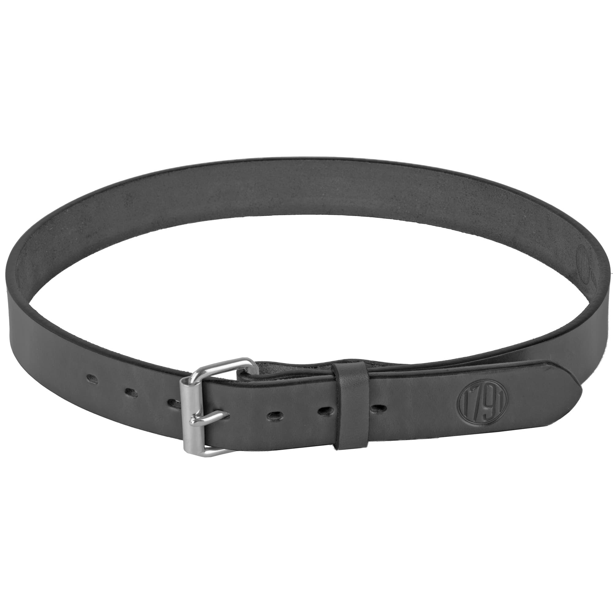1791 Gunleather BLT013438SBLA 01  Gun Belt Stealth Black Leather 34/38 1.50" Wide Buckle Closure