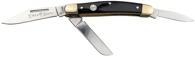 Boker 110857 Stockman Traditional Large Clip Point/Sheepsfoot/Spey Plain D2 Steel Blade Brown Jigged Bone Handle