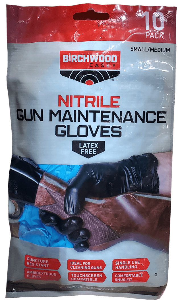 Birchwood Casey NGLVS-L Nitrile  Black LG/XL 10 Pack