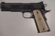 Hogue Colt Government 1911 Desert Tan Rubber Grips Checkered Diamonds