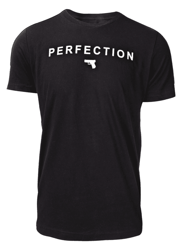 Glock AA75125 Perfection Pistol  Black Cotton Short Sleeve Medium