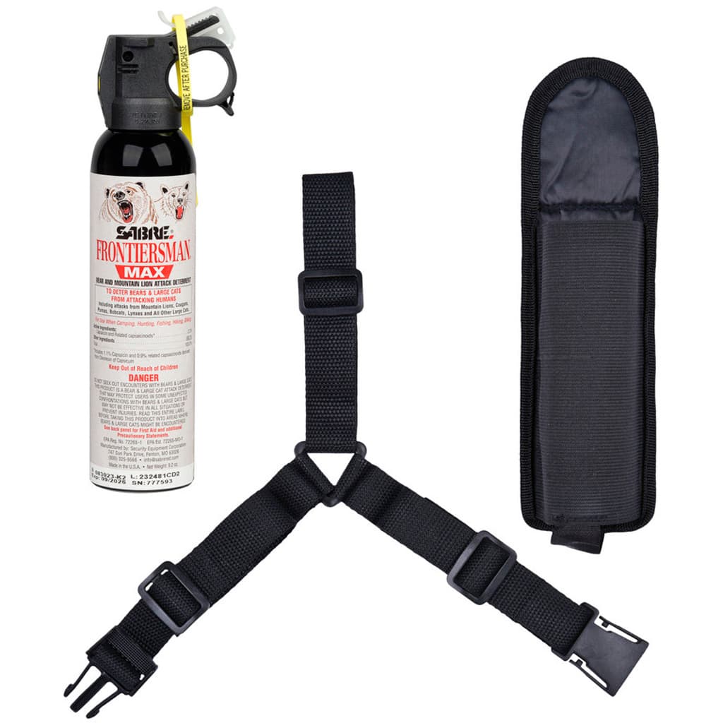 Sabre Frontiersman Bear and Lion Spray Combo Chest Holster 9.2 oz.