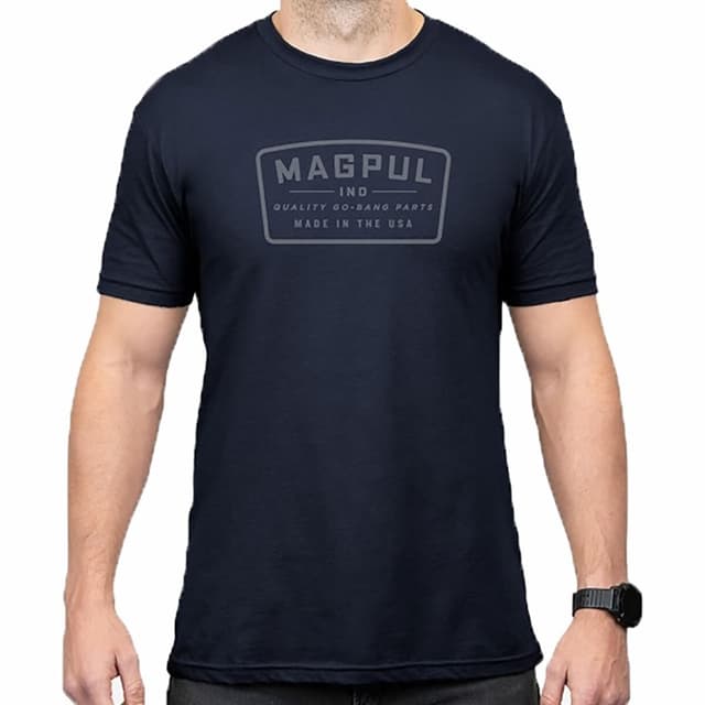 GO BANG PARTS COTTON T-SHIRT NAVY SMALL
