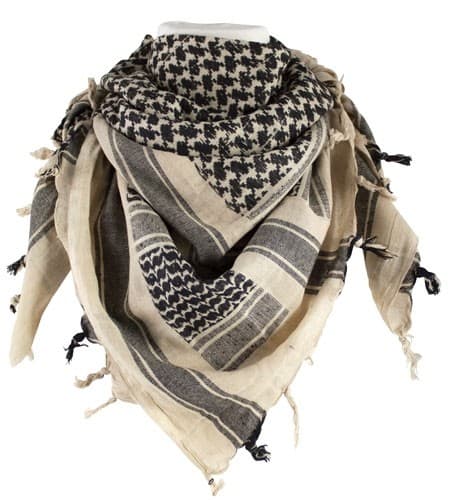 RED ROCK SHEMAGH HEAD WRAP - KHAKI/BLACK