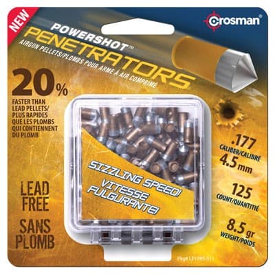 Crosman Powershot Lead-Free Gold Flight Penetrators (.177 cal) - 125/ct