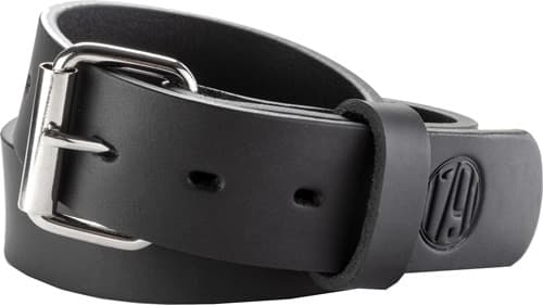 1791 Gunleather BLT014852SBLA 01 Gun Belt Stealth Black Leather 48/52 1.50" Wide Buckle Closure