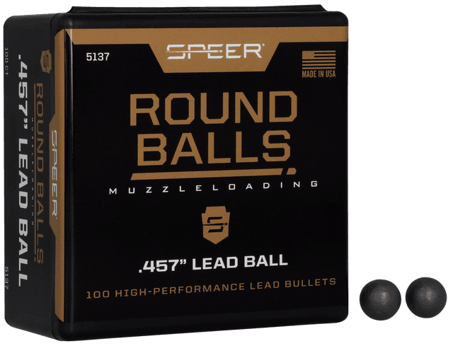 Speer 5137 Lead Balls  45Cal Lead Ball 143gr 100 Per Box/5 Case