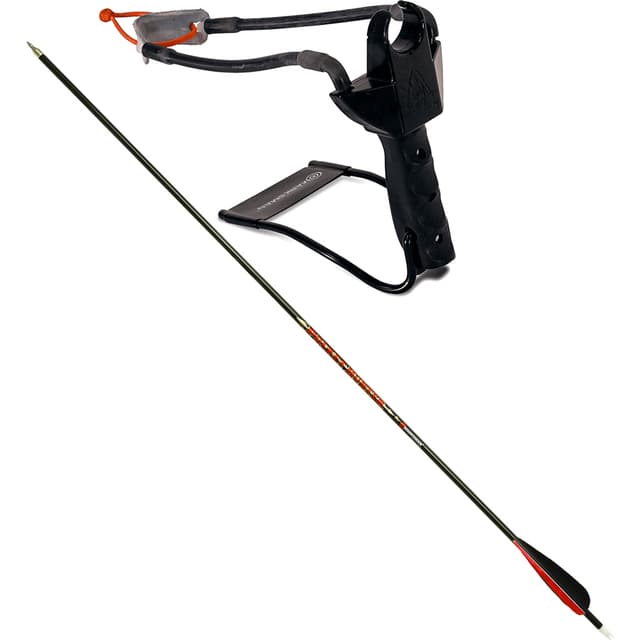 Marksman 3075 Marksman 3075 Pocket Hunter Slingshot Black Steel Frame Black Molded Handle