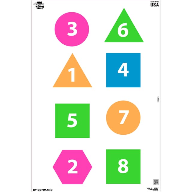 ALLEN EZ AIM 12"X18" FUN GROUP 8PK