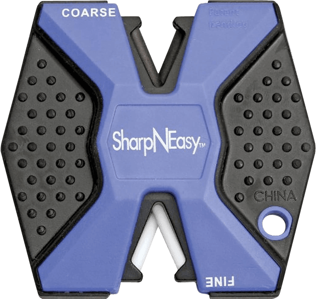 AccuSharp 334CD SharpNEasy 2-Step Sharpener Hand Held Fine/Coarse Ceramic Stone Sharpener Plastic Handle Black/Blue 24