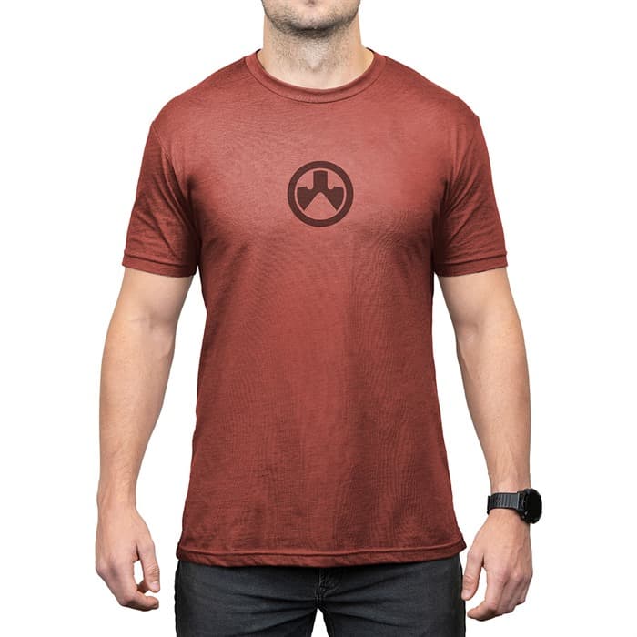 ICON LOGO CVC T-SHIRT 2XL REDROCK HEATHER