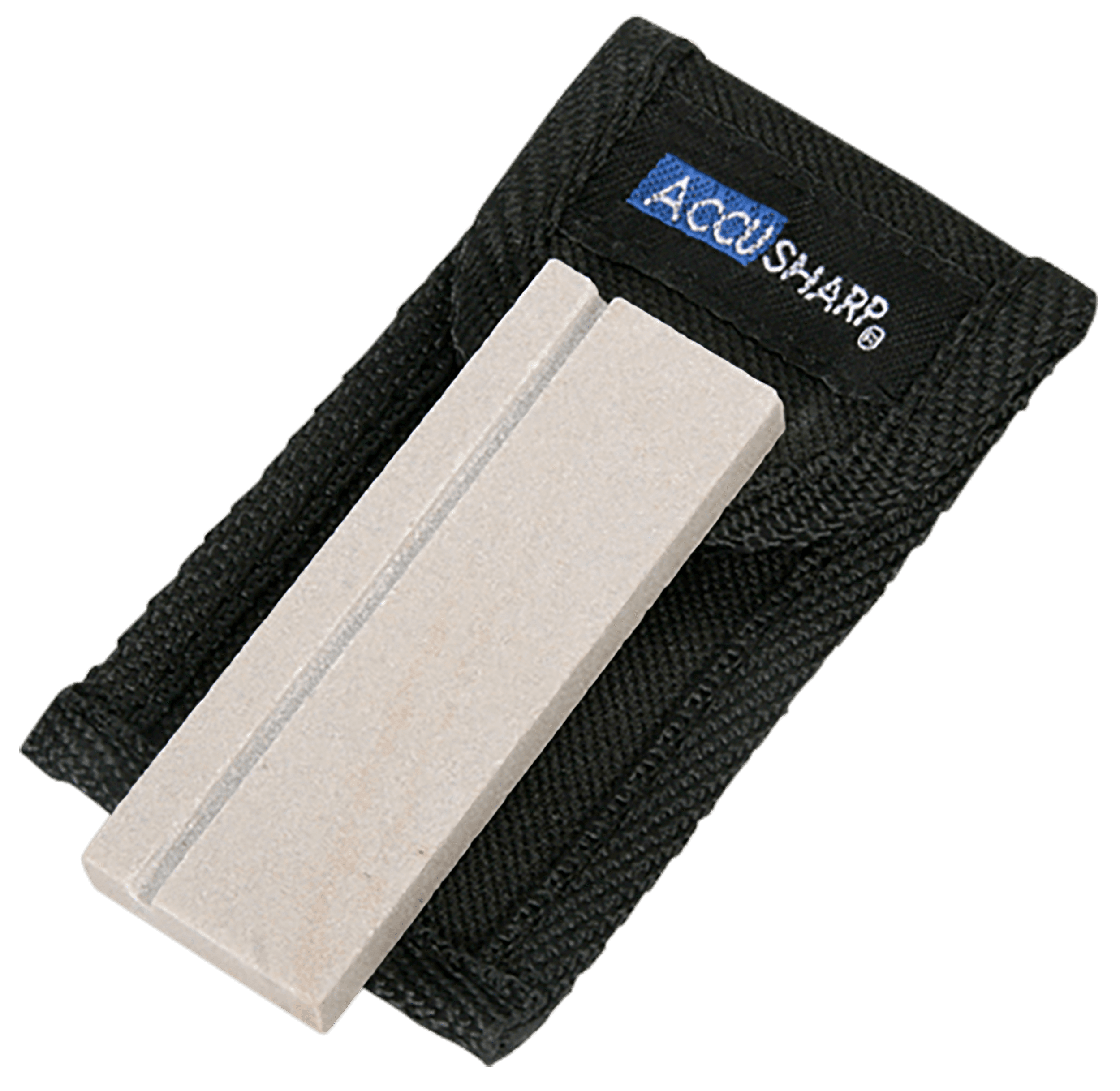 AccuSharp 024C Pocket Stone  Natural Arkansas Stone Sharpener White Includes Belt Carry Pouch
