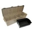 MTM The Mule Mobile Gear Carrier Wheeled Crate w/ Divider Dark Earth