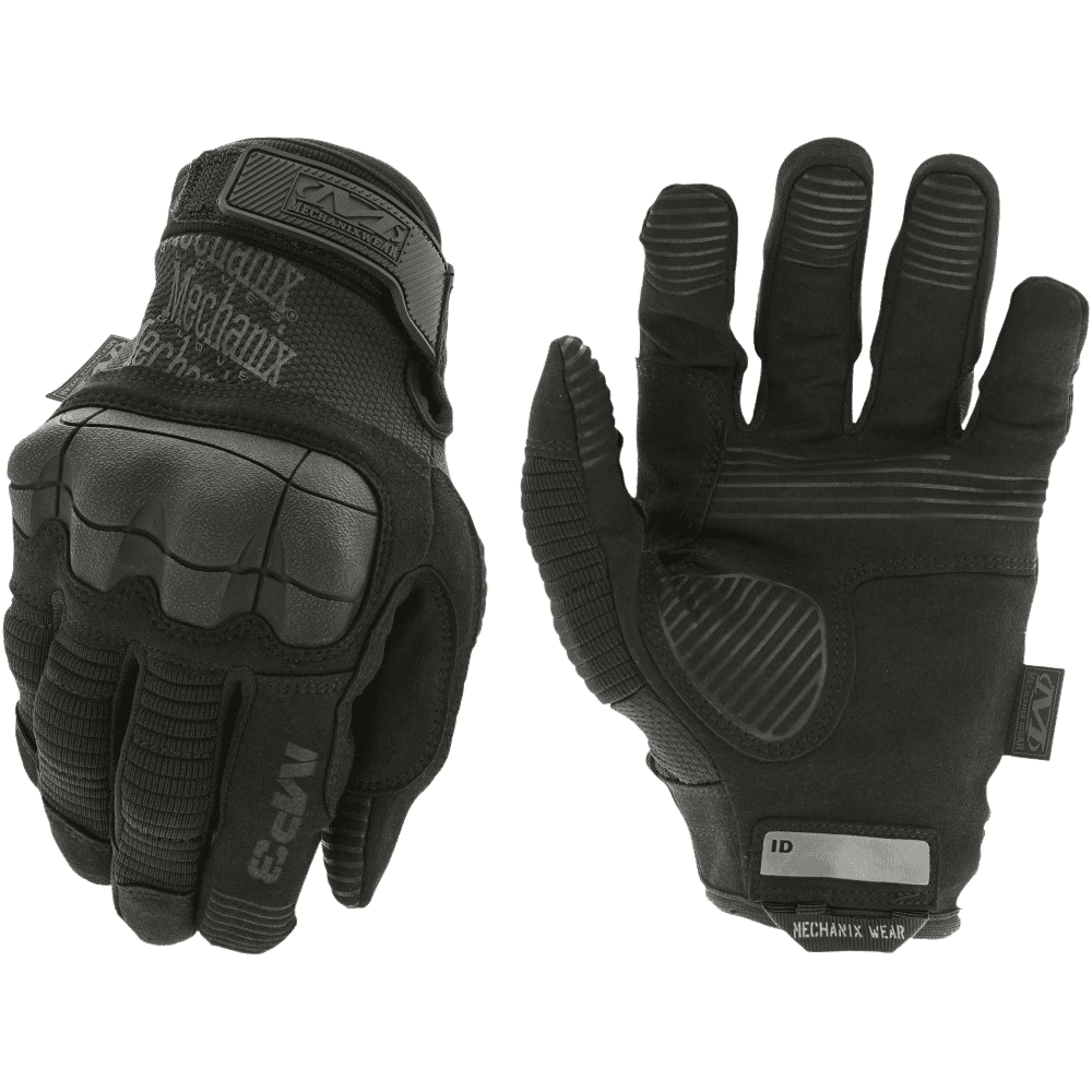 Mechanix Wear MP355010 M-Pact 3  Black Synthetic Leather Large Velcro Closure