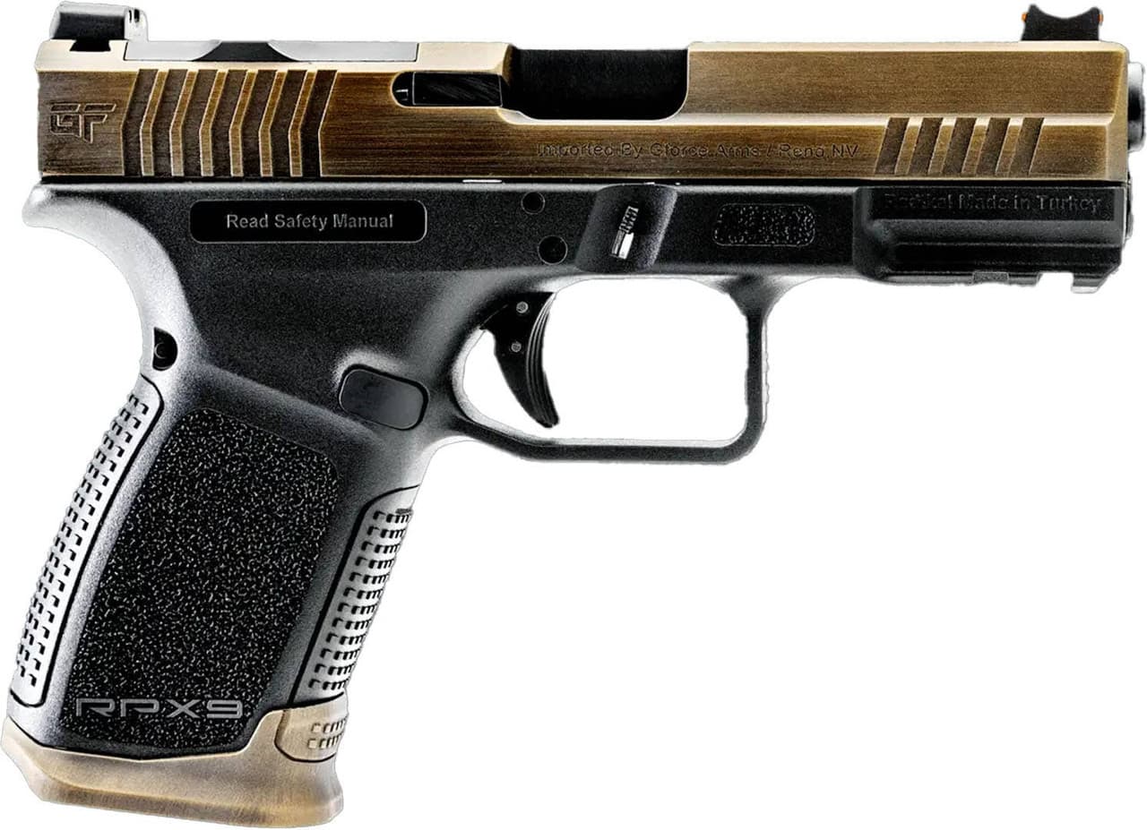 Gforce Arms GFRPX3C9BT Exodus  9mm 15rd 4.02" Steel Slide