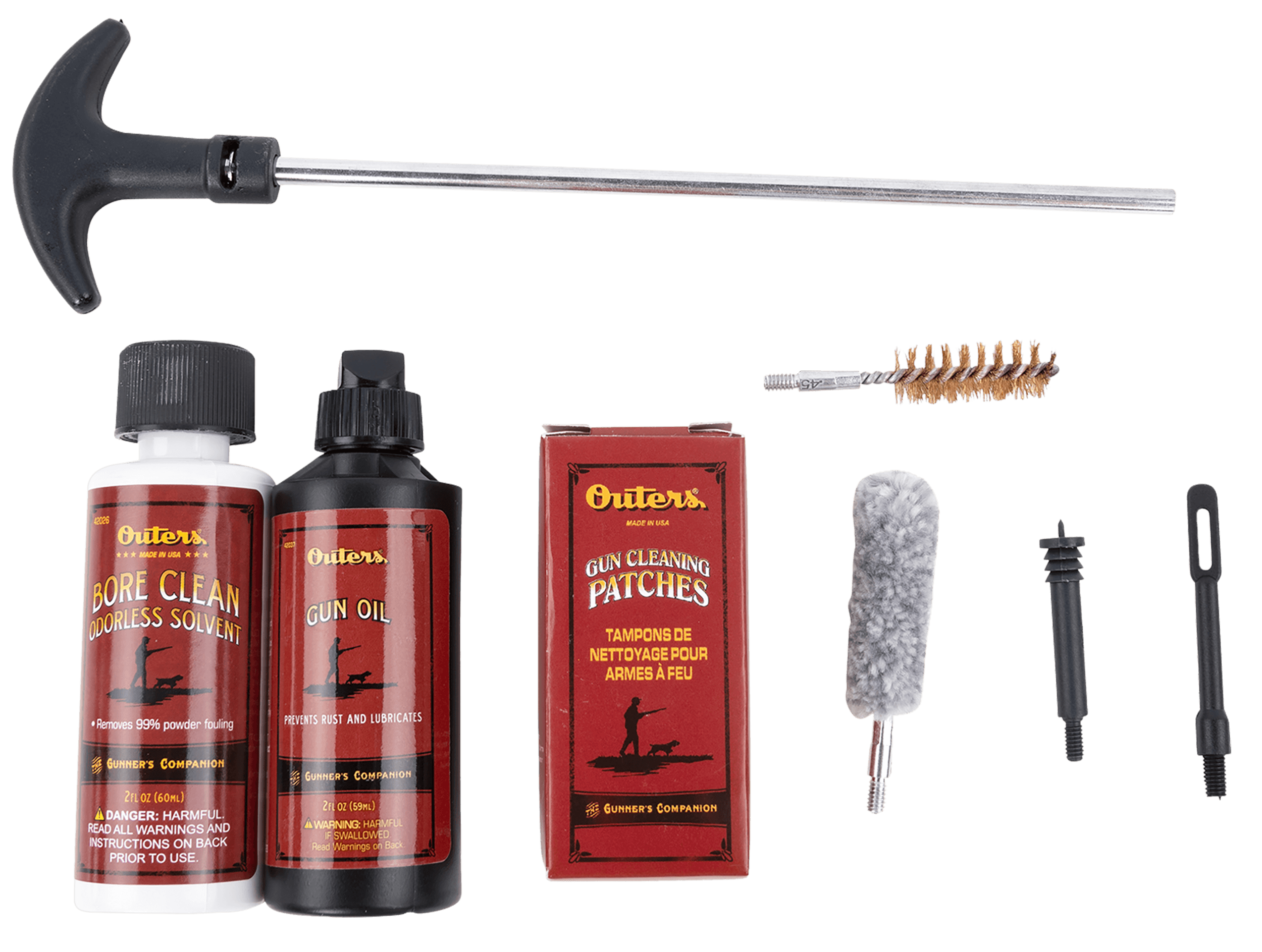 Outers 98418 Aluminum Rod Pistol Kit 40 S&W, 45 ACP, 10mm