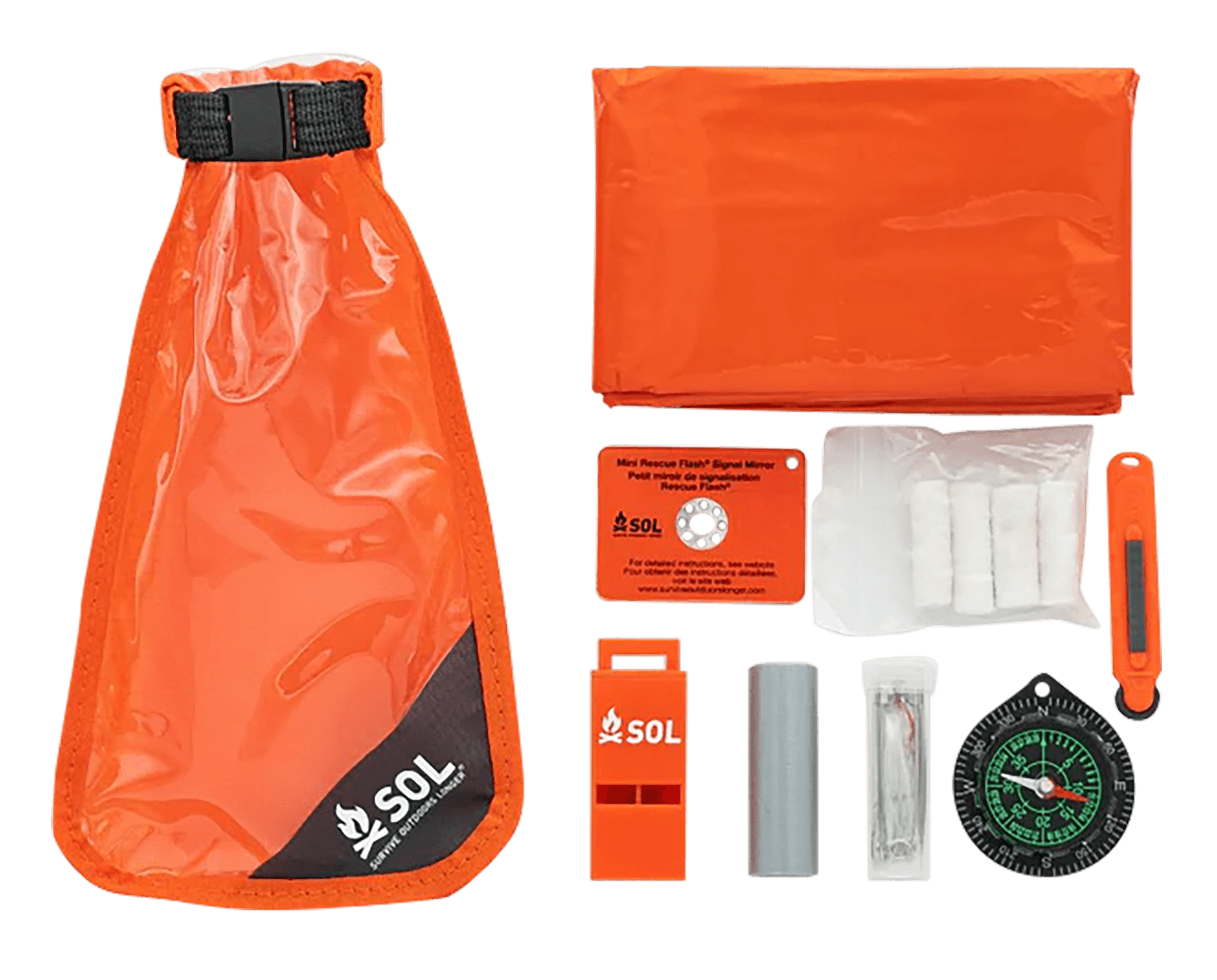 Survive Outdoors Longer 01401727 Scout Survival Kit Waterproof Orange