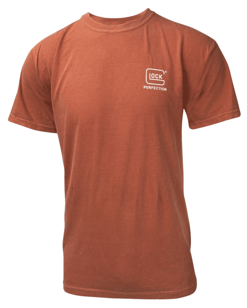Glock AA75114 Carry With Confidence  Rust Orange Cotton Short Sleeve XL